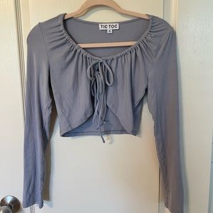 NWOT Baby Blue Long Sleeved Crop